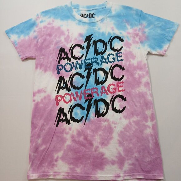 AC/DC Powerage Tie Dye T-Shirt Size Small - Picture 1 of 9